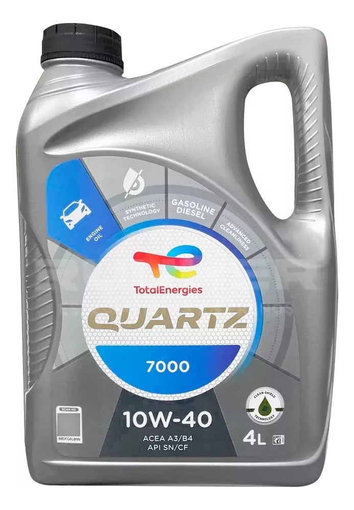 Aceite 10w40 Total Quartz 7000 Energy 4l Semi Sintetico Bencina O Diesel